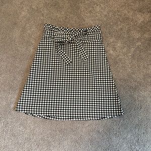 Black and White Gingham Skirt